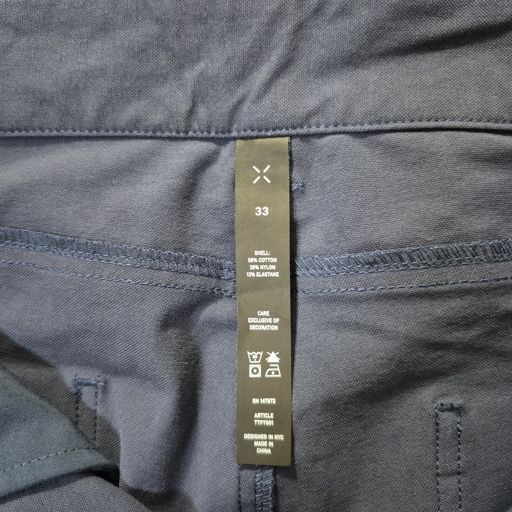 Ten Thousand The Tactical Pant Mens 33/31 Blue Cotton Active Chino Workwear New - Picture 5 of 14